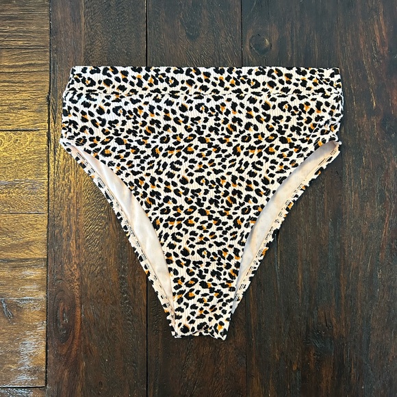 Xhilaration Other - Xhilaration High Waist High Leg Cut Leopard Print Bikini Bottoms